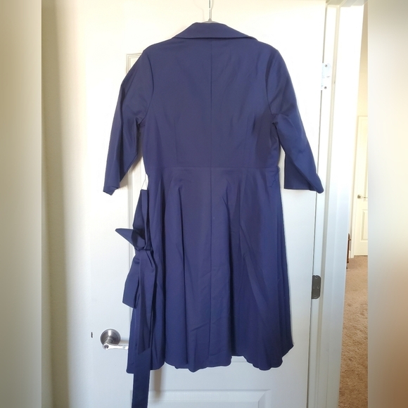 Modcloth Liza Luxe Navy Blue Masquerade Belted Shift Dress w/ Sequins, Size 1X - Picture 10 of 14